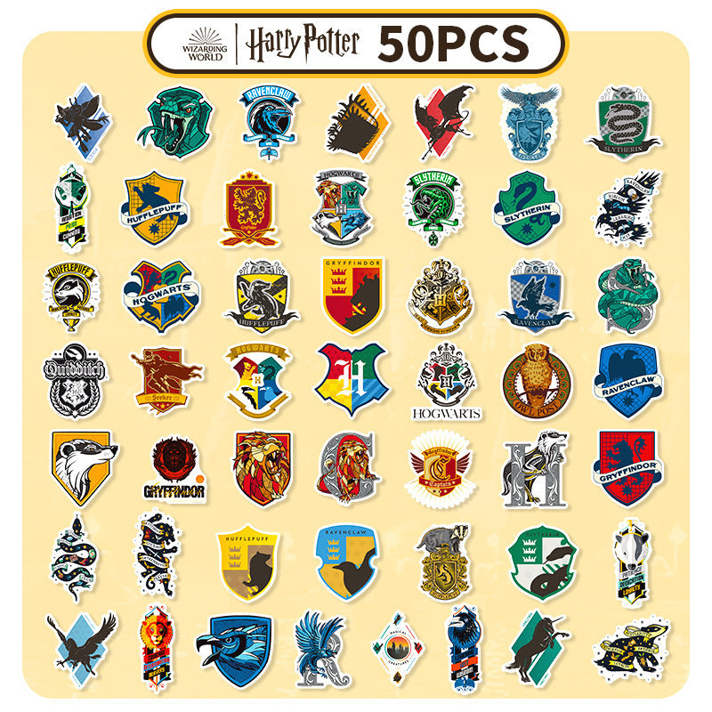 50 Shield emblem Stickers solid with white border