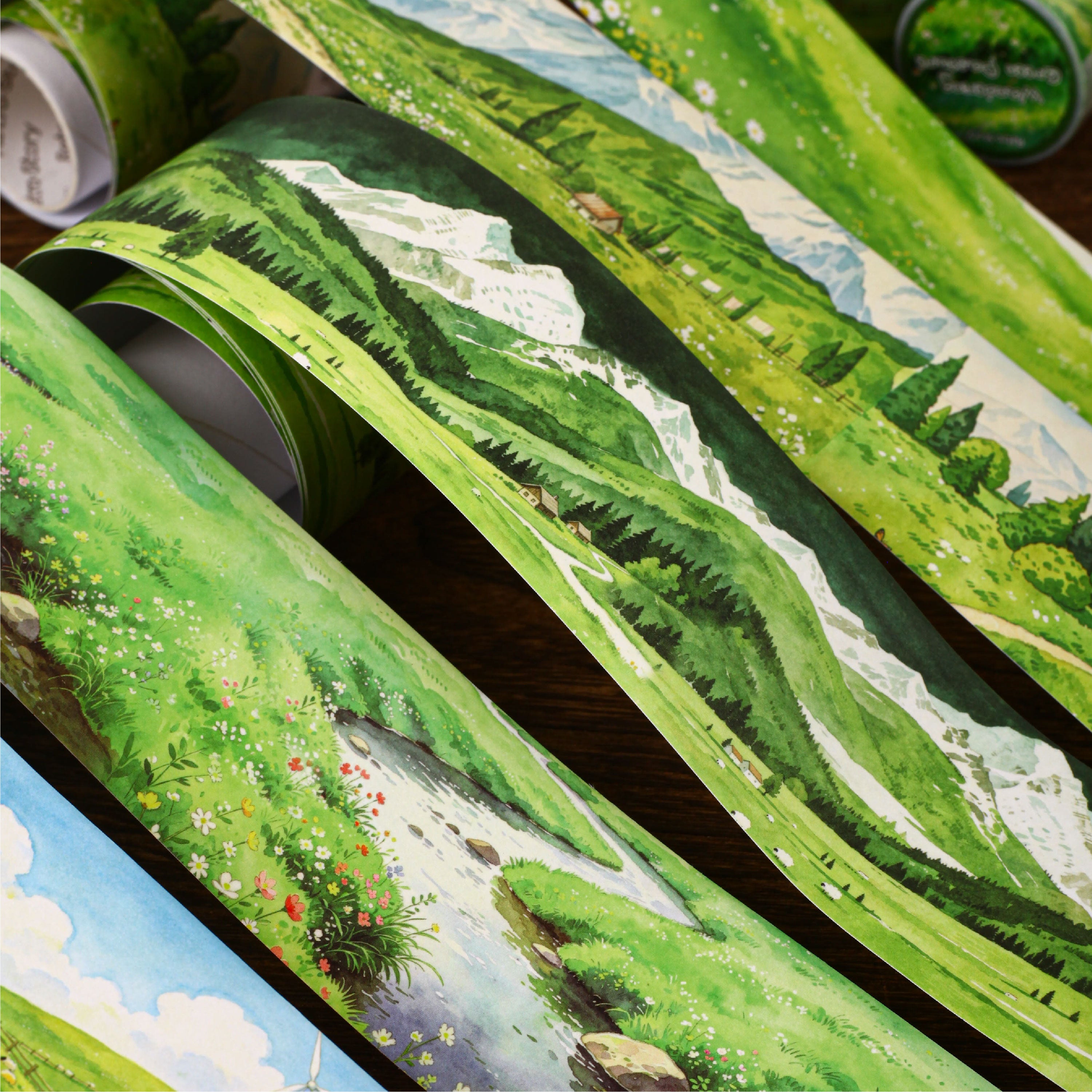 Wandering Green Pasture Washi Tape (5cm x 2m)