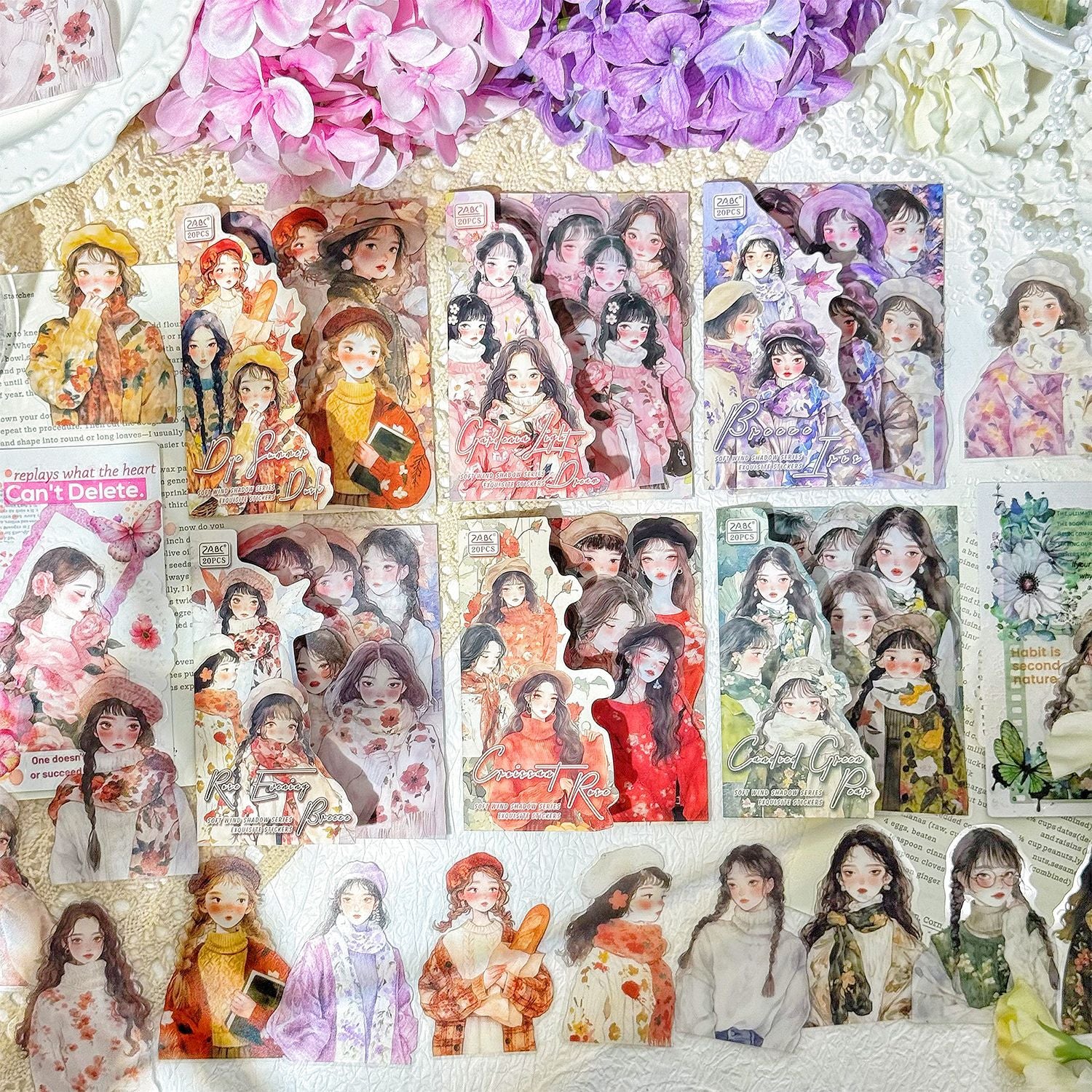 0703 Girls PET sticker -20Pcs each pack