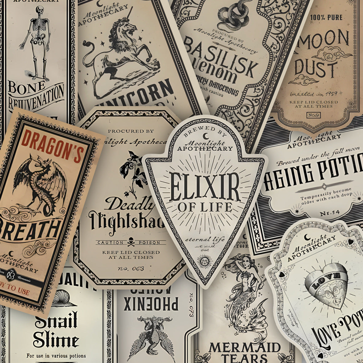 12 Vintage Red Wine Bottle Label solid Stickers