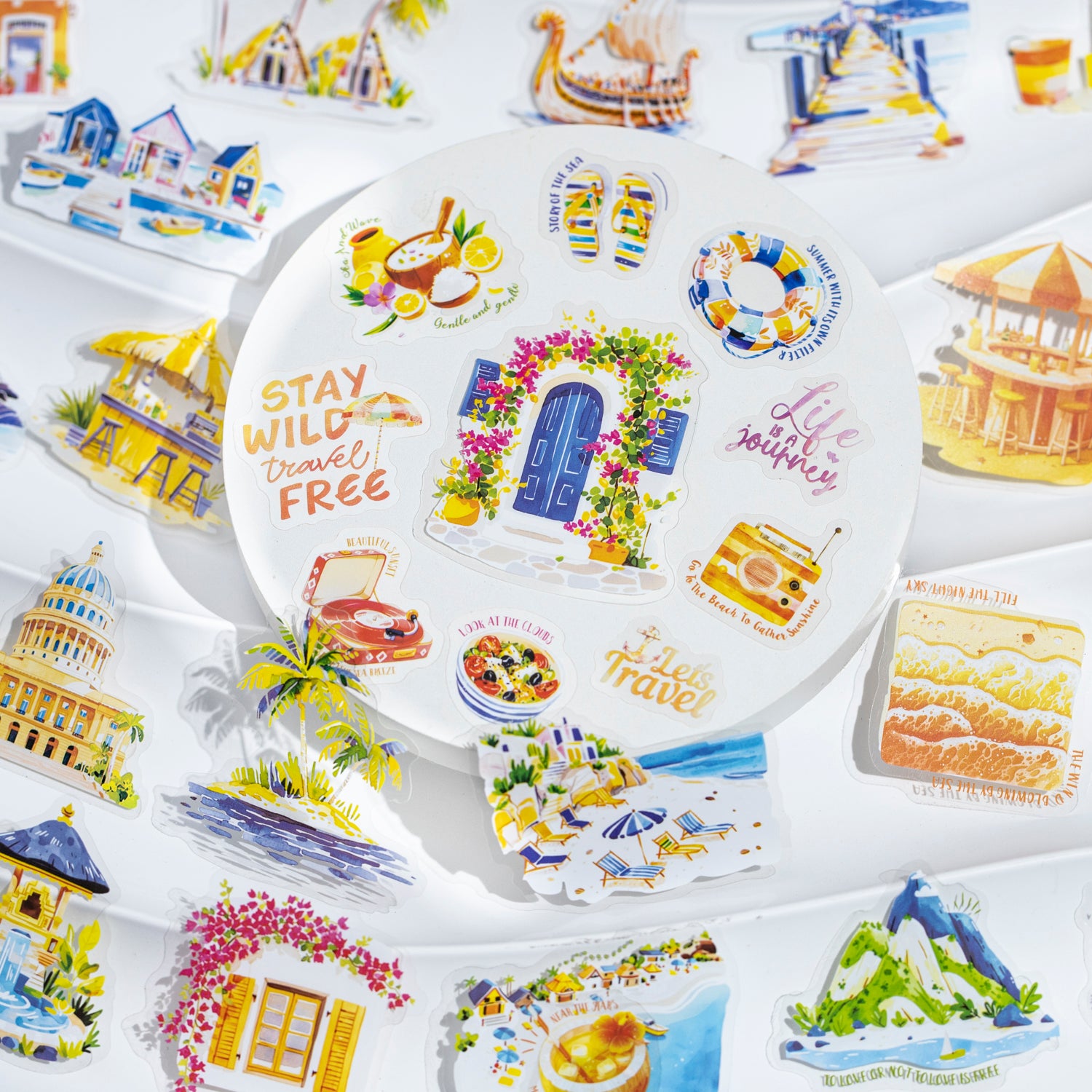 0529 Escape city plan PET Sticker -10Pcs each pack