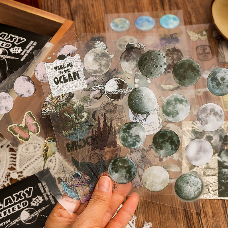 0611 Planets and butterflies PET sticker book -20Pcs each pack