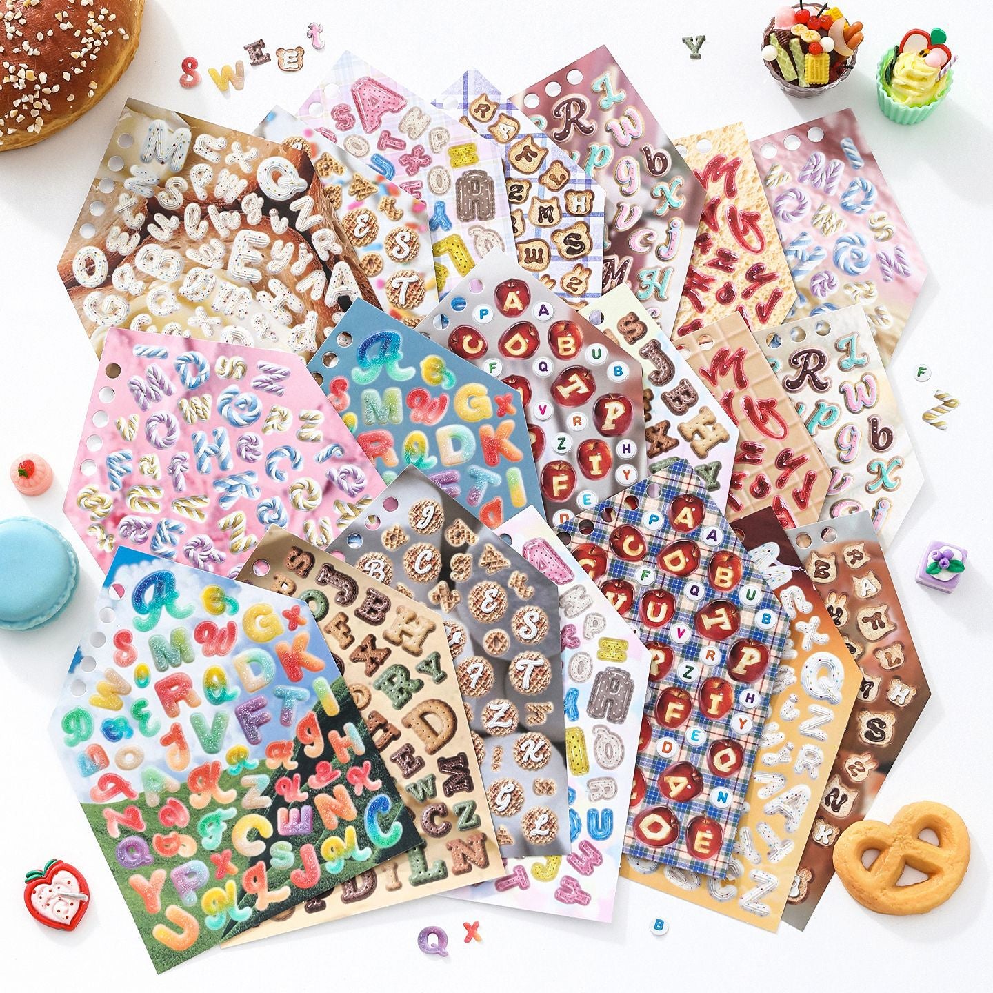 Letter Art Paper Sticker Book -20Pcs each pack