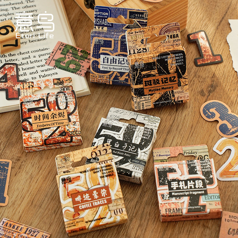 0314 Word Order Manuscript Series Sticker -46Pcs each pack