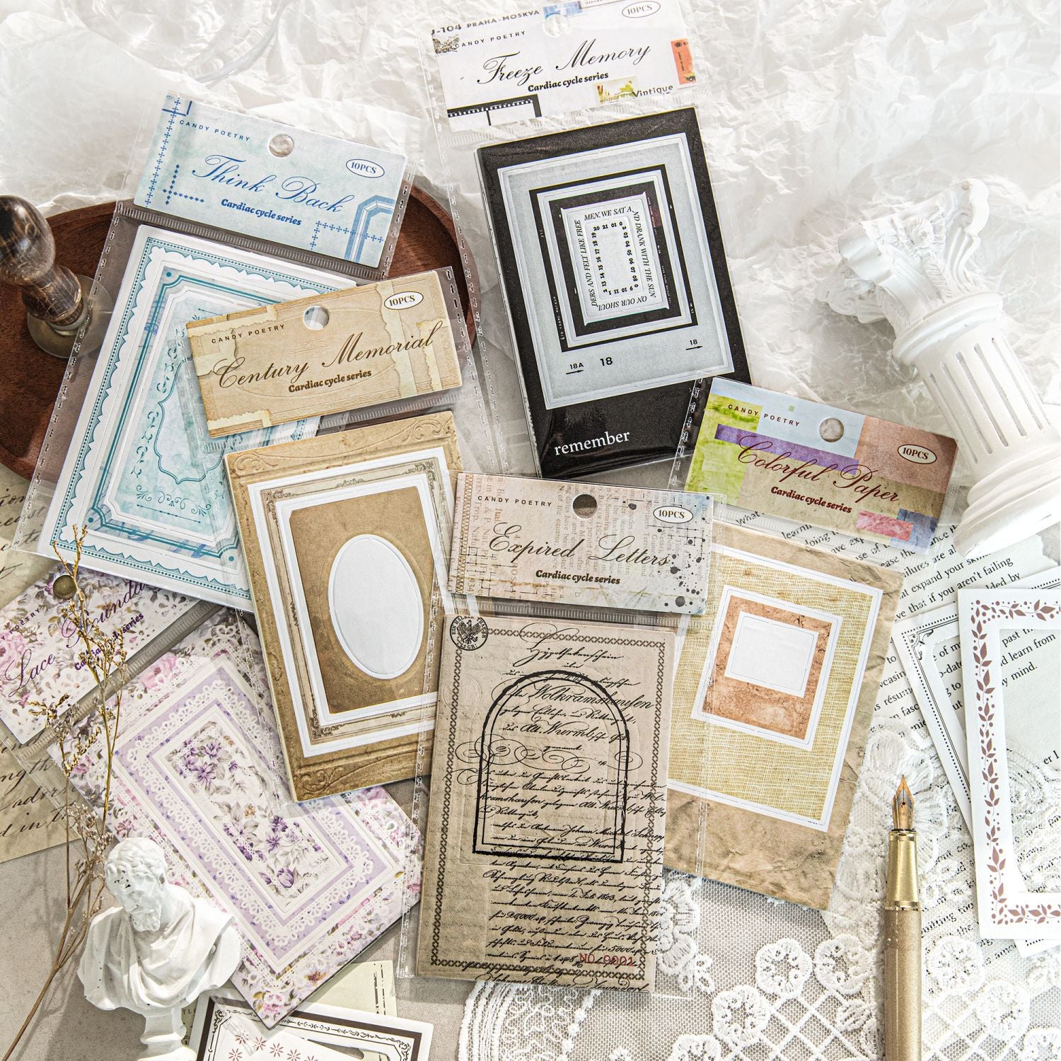 0407 Cardiac cycle series Solid Sticker -10Pcs each pack