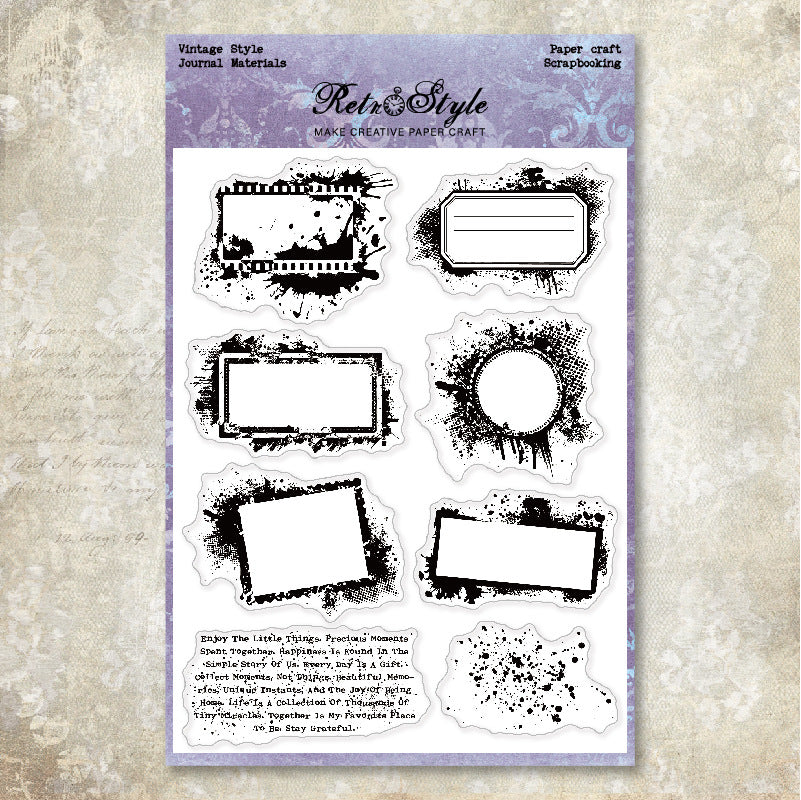 Vintage Border background Stamp (15 x 20 cm)