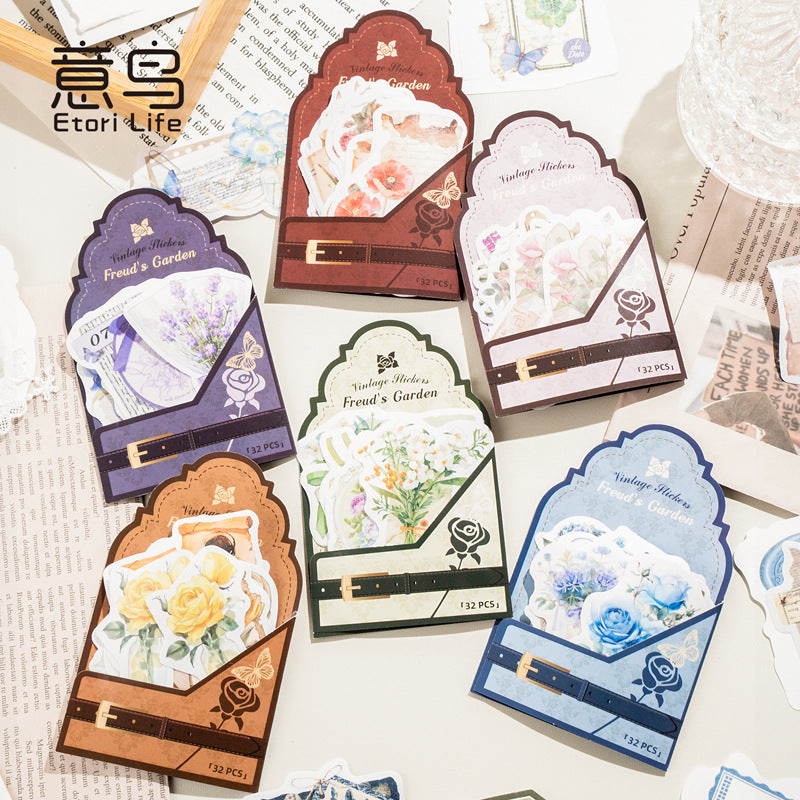 0314 Freud's Garden Series Washi Sticker -32Pcs each pack