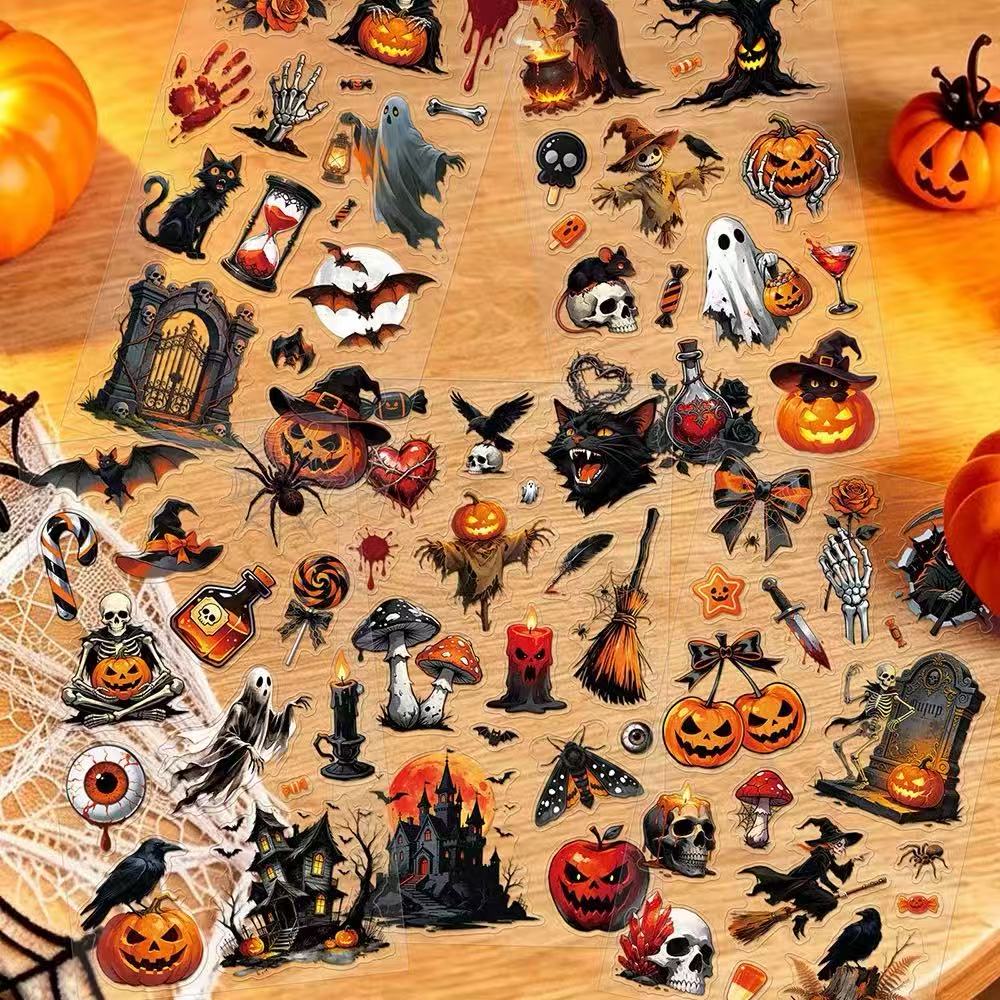 Halloween PET Stickers -5Pcs each pack