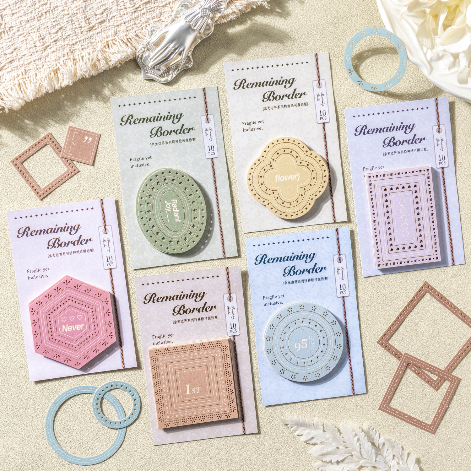 260228 Remaining Border die cut paper -10Pcs each pack