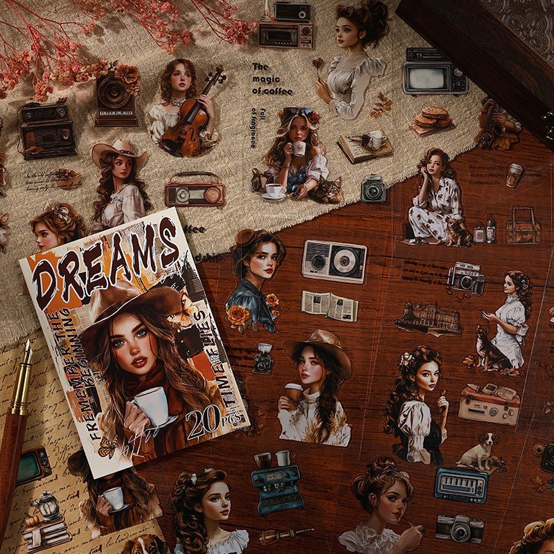 0405 Retracing the Years Series PET Sticker Book -20Pcs each pack