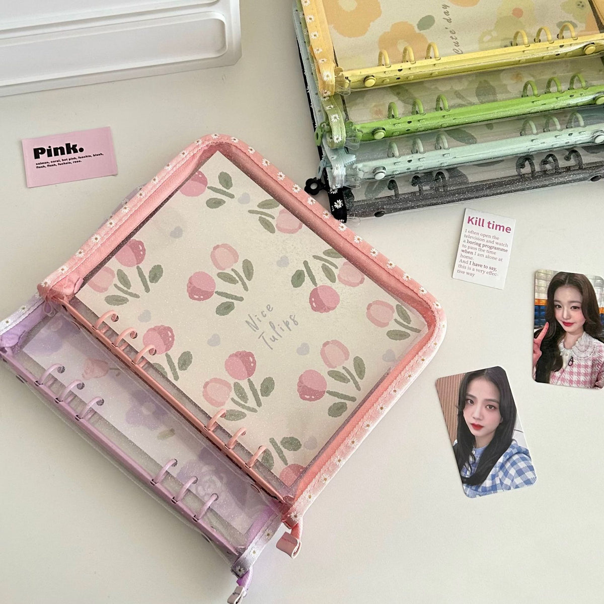 Pink binder