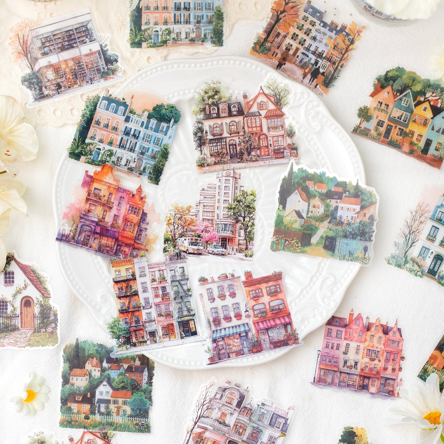 0522 City roaming PET Sticker -30Pcs each pack