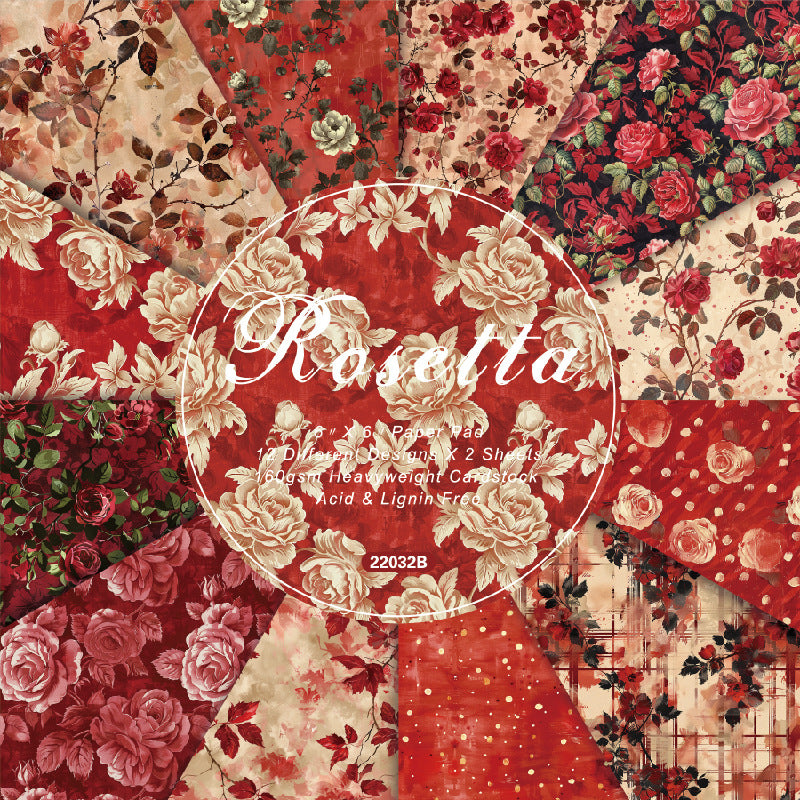 Rosetta background paper 22032B -24Pcs each pack