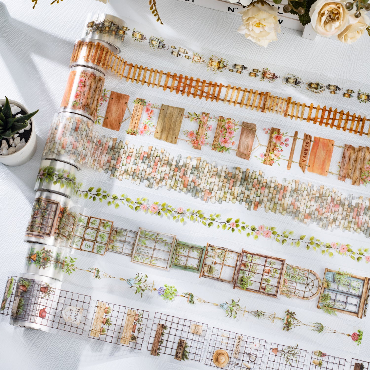 0410 Flower Garden secret realm Series PET tape -3CM/5CM*2M