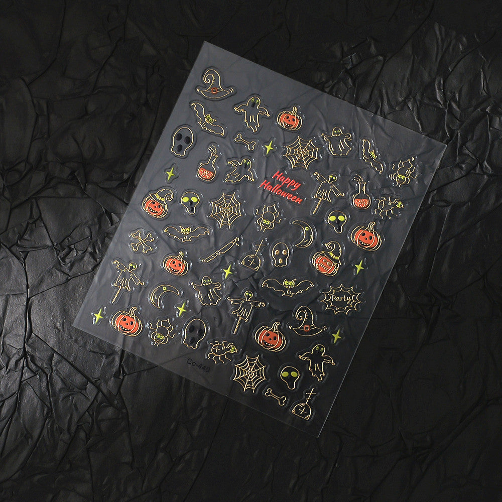 M352- Spider Web Halloween Embossed Mini sticker 1 Pcs