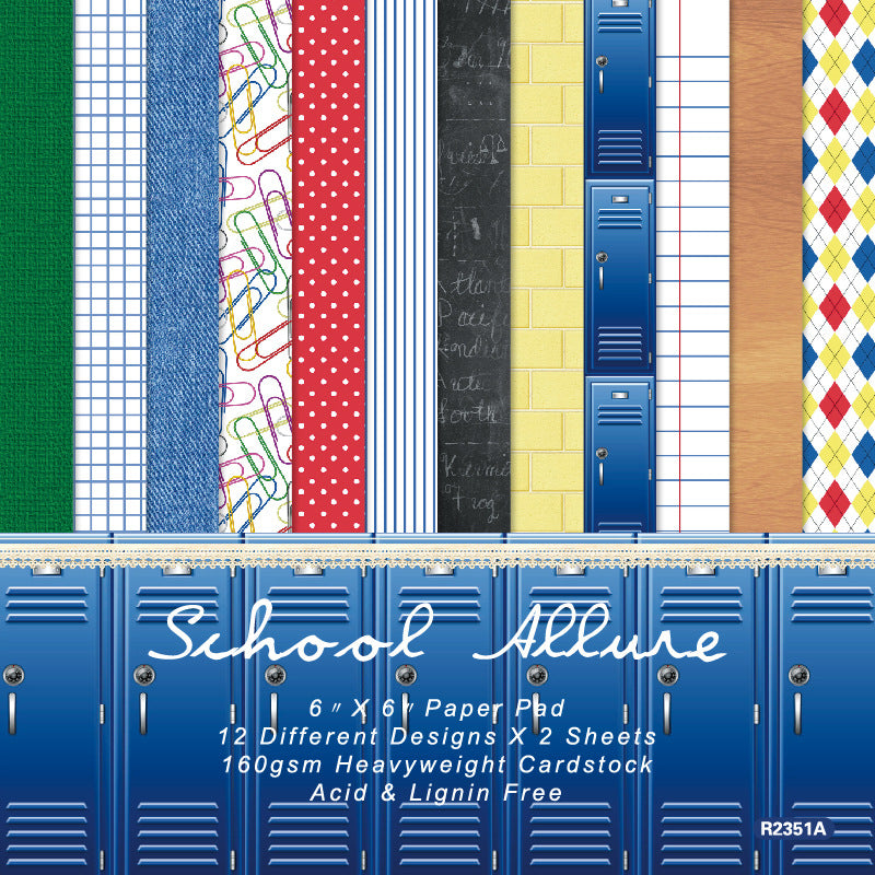 0609 School Allure Background Paper R2351A -24Pcs each pack
