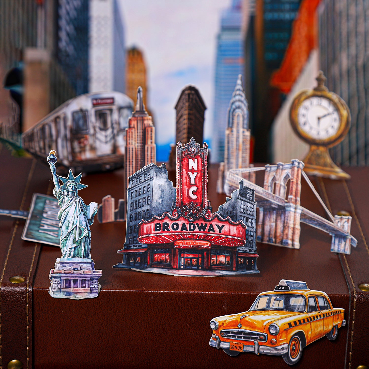 0621 Around the world cardstock Sticker -10Pcs each pack