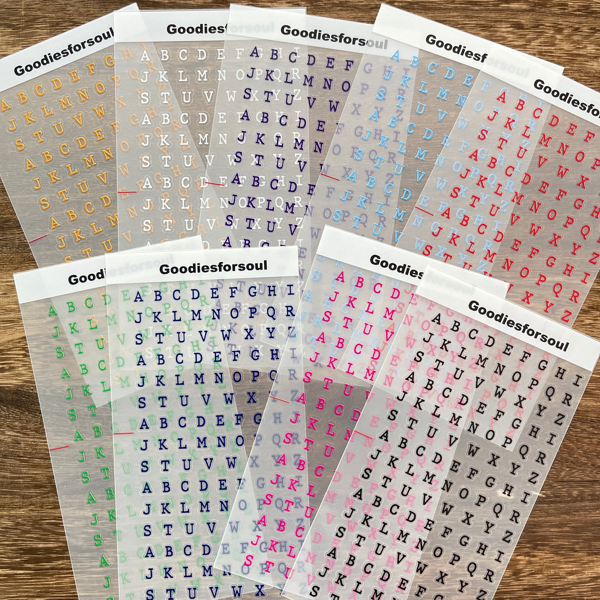 3D Letter stickers *can be stored in A6 binder