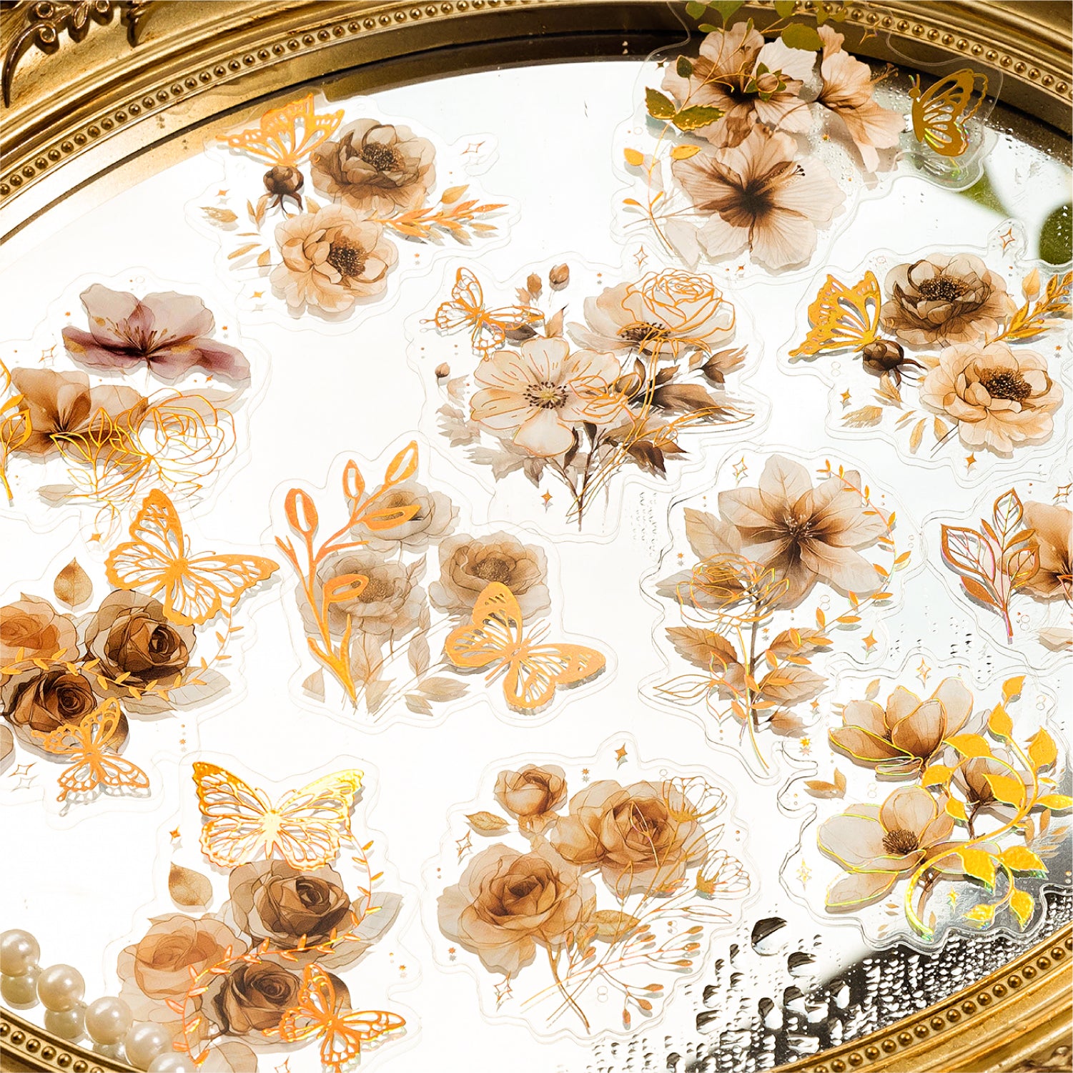 0710 Flowers PET sticker -20Pcs each pack