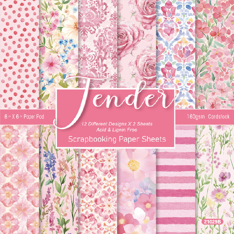 Tender Background Paper 21029B -24Pcs each pack