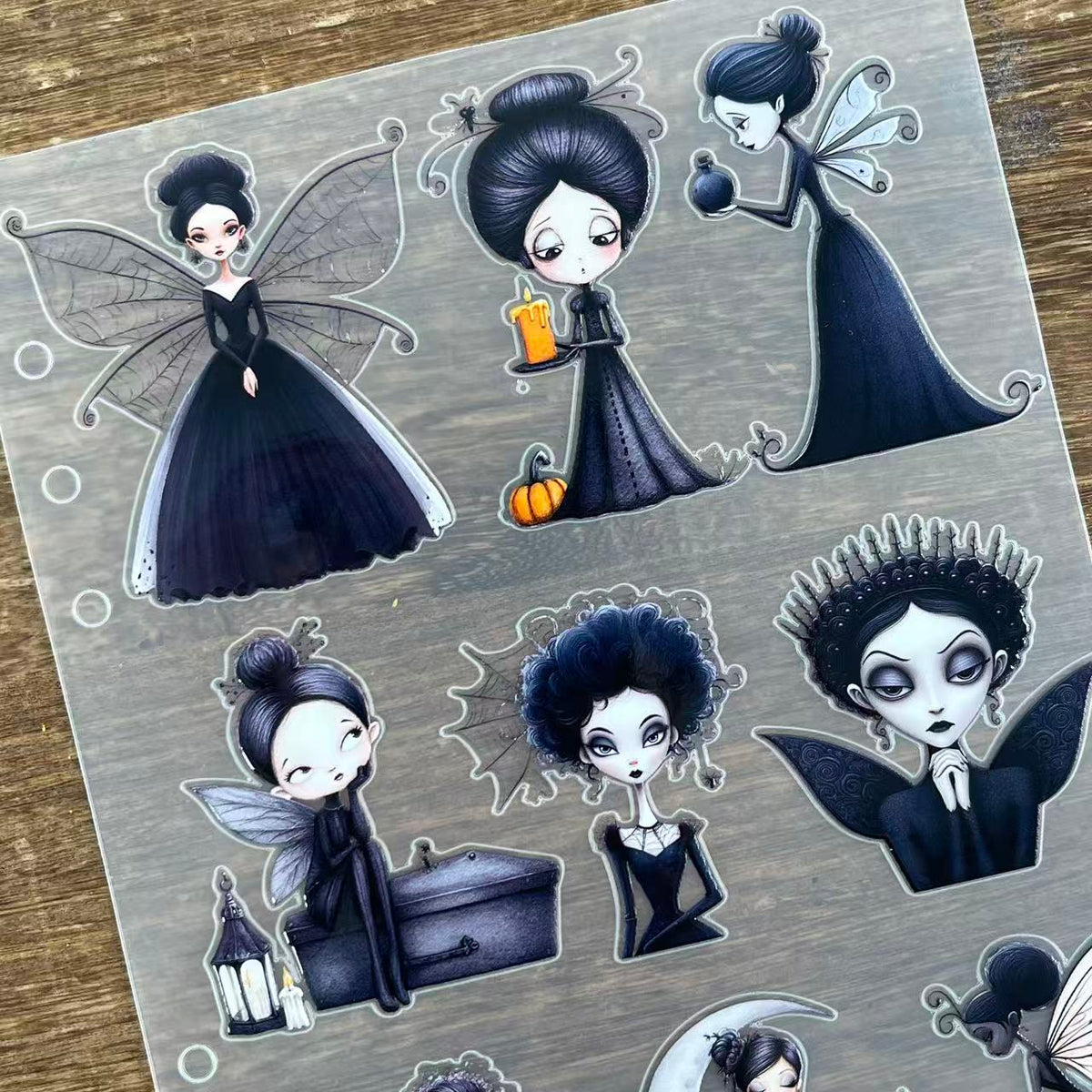 3D Black Halloween PET Sticker 1 Pcs