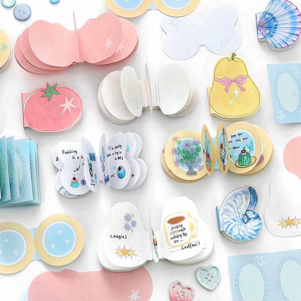 0922 Fruits and shells Notepad Solid paper -21Pcs each pack