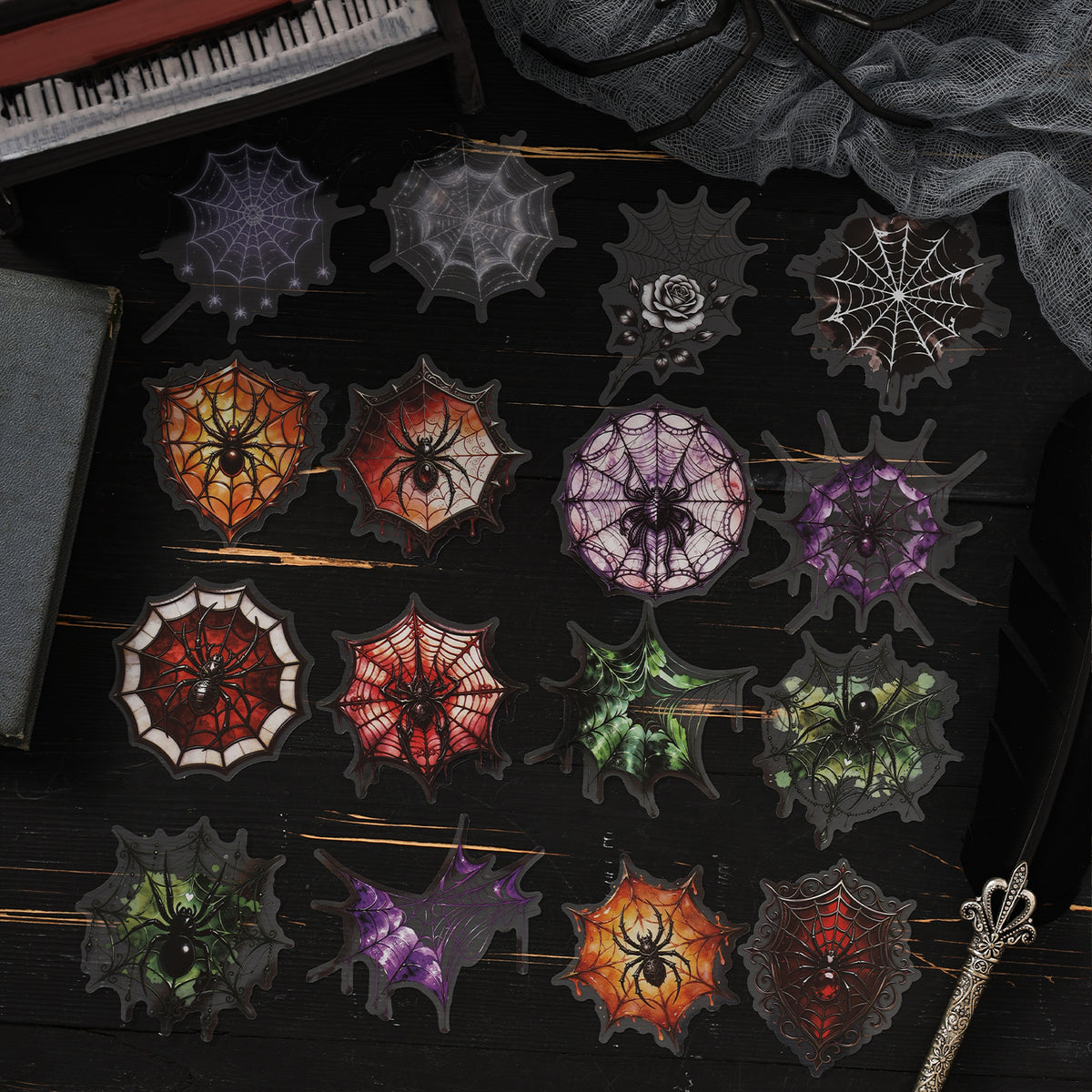 Dark Weave Whispers PET Stickers -10Pcs each pack