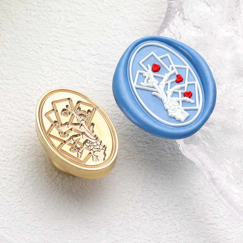 Necromancy Tarot Cards Brass Wax Seal Width (2 x 3 cm)