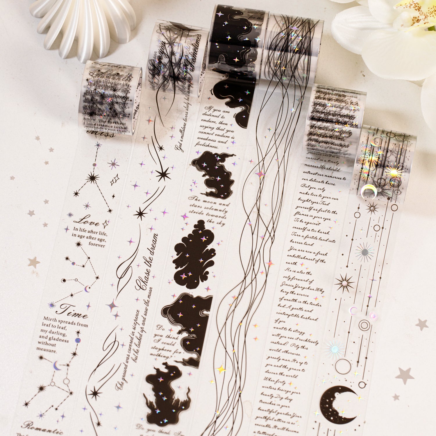 260120 Starry Sky poet PET Tape -3cm*2m