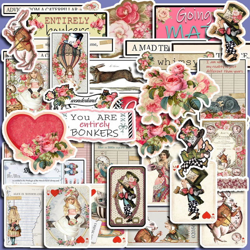 1031 Alice's Tea Party sticker -37Pcs each pack