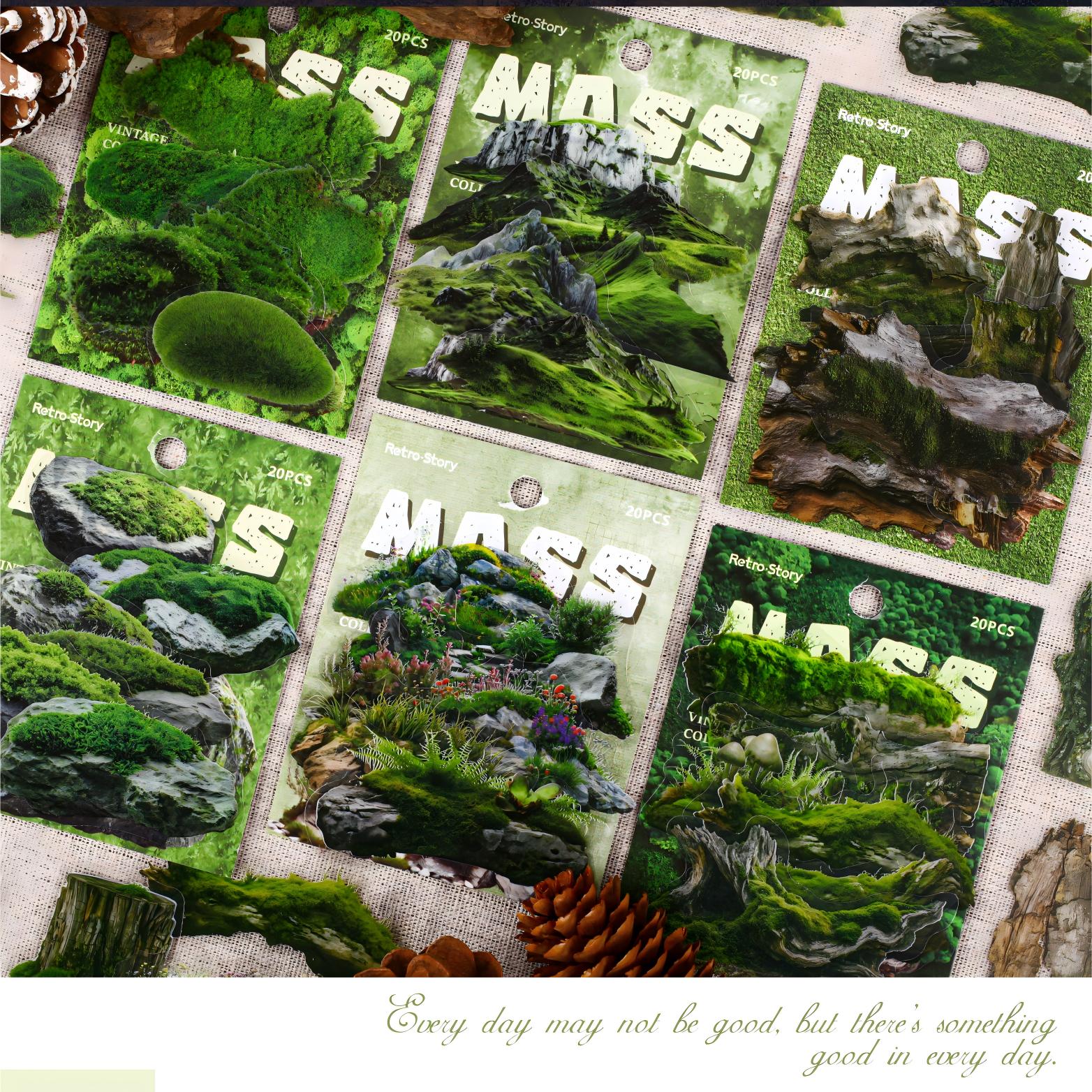 260124 Moss PET sticker -20Pcs each pack