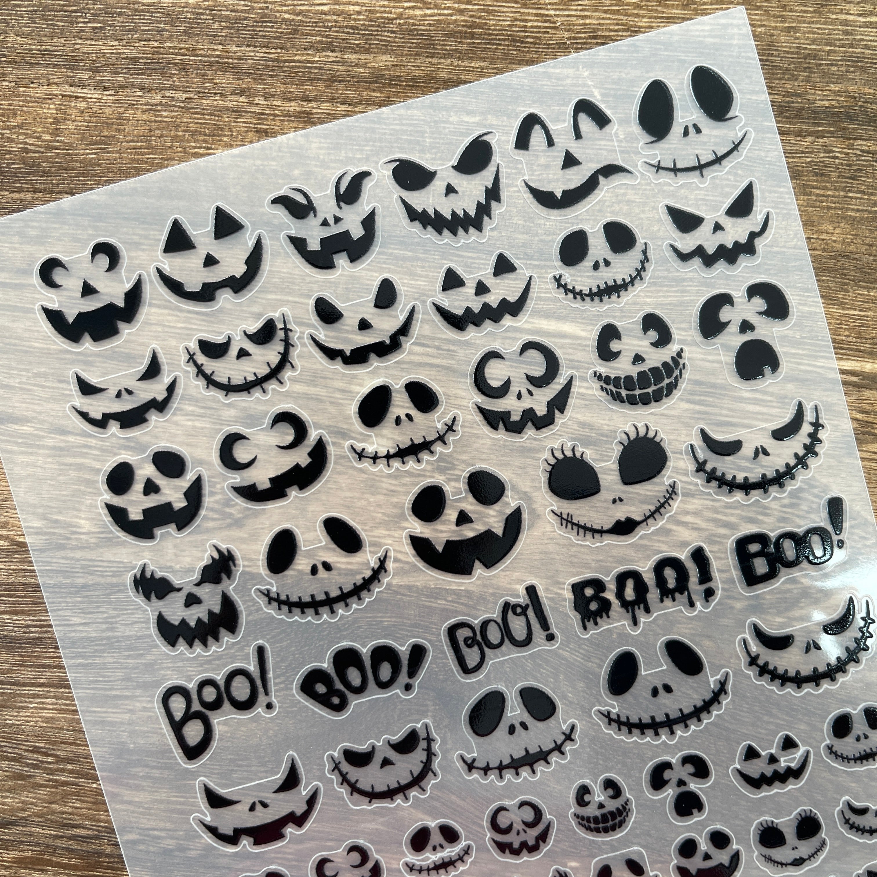 3D Cartoon devil expression PET Stickers 1pcs