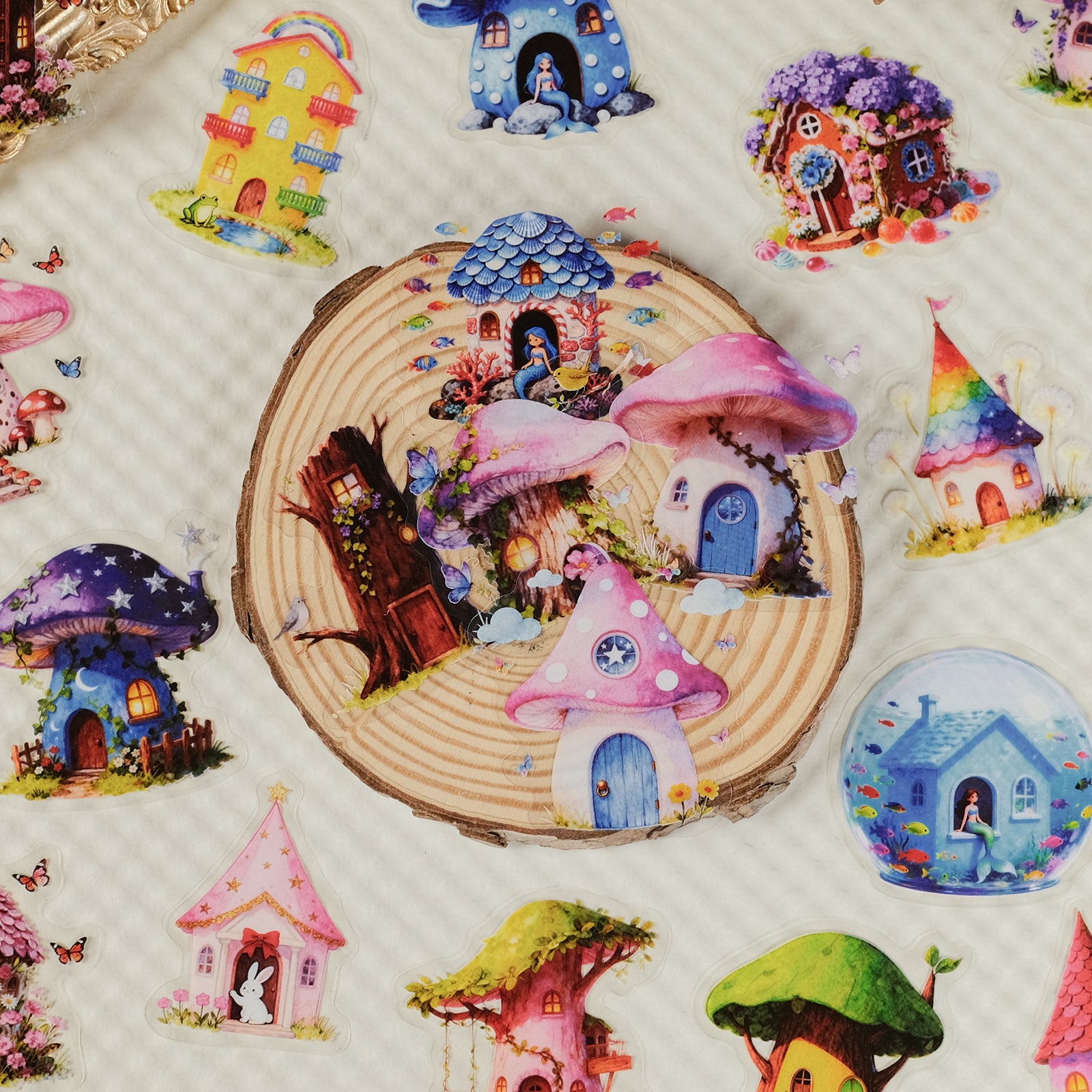 1227 56 Fairy tale dream house PET stickers