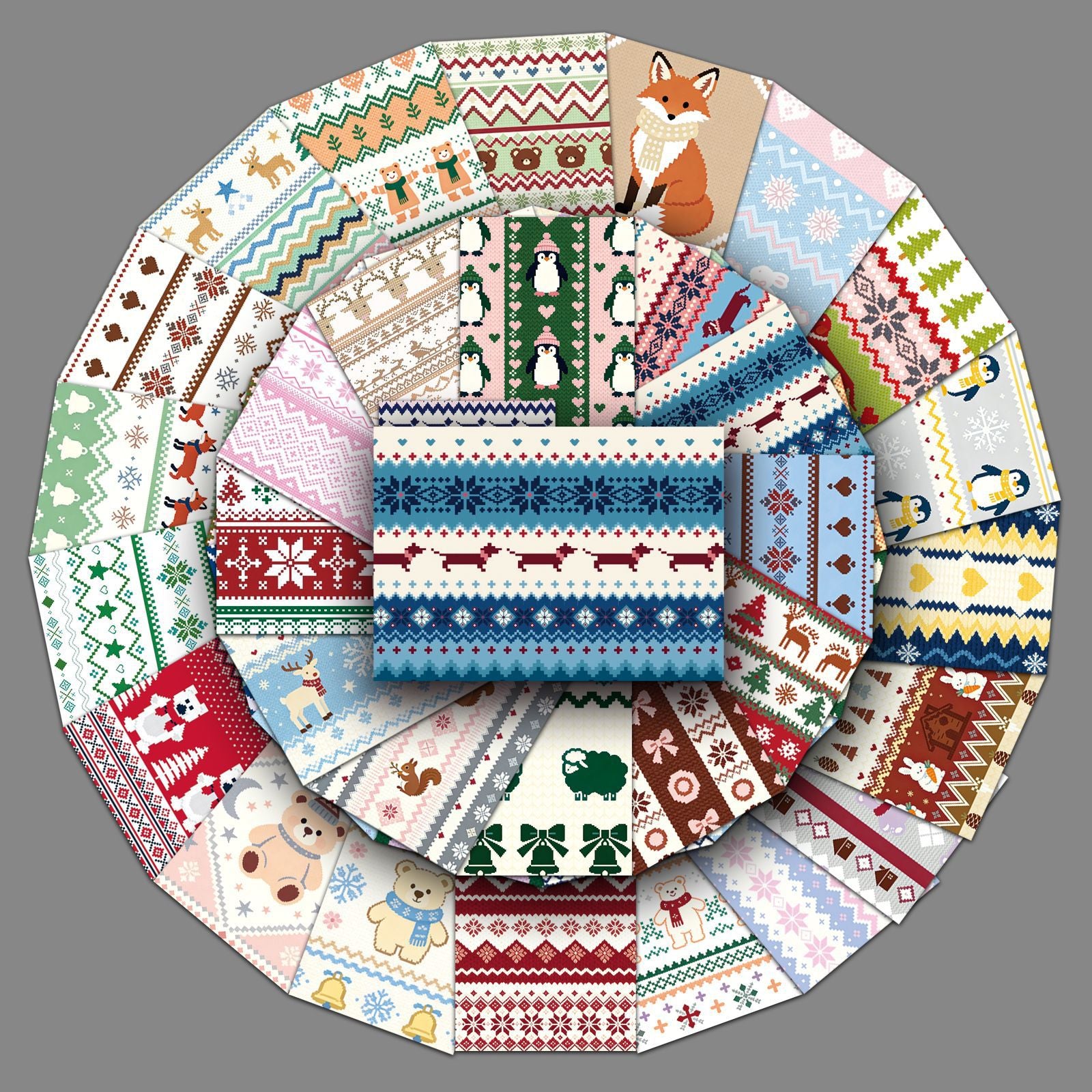 51 Fair Isle pattern Stickers