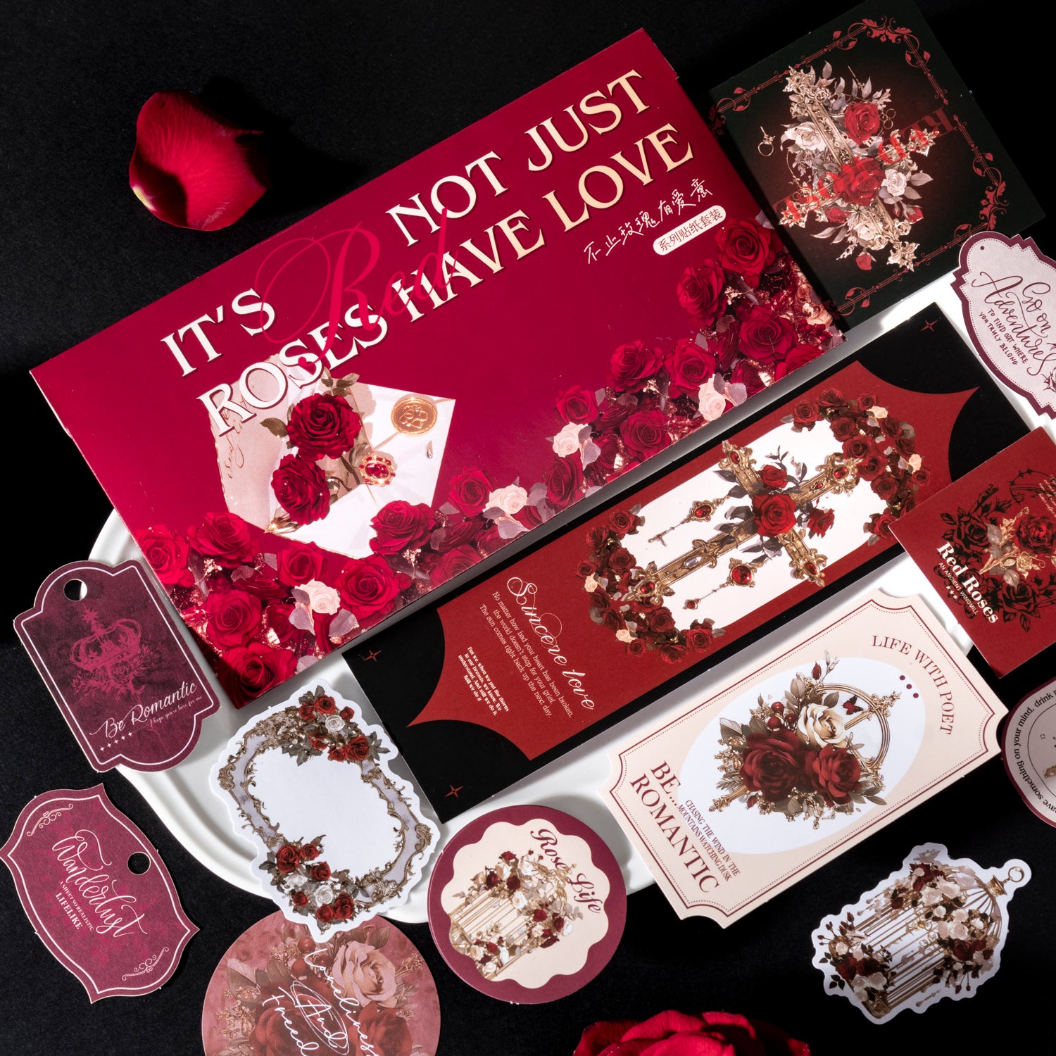 0914 Rose label Sticker -60Pcs each pack