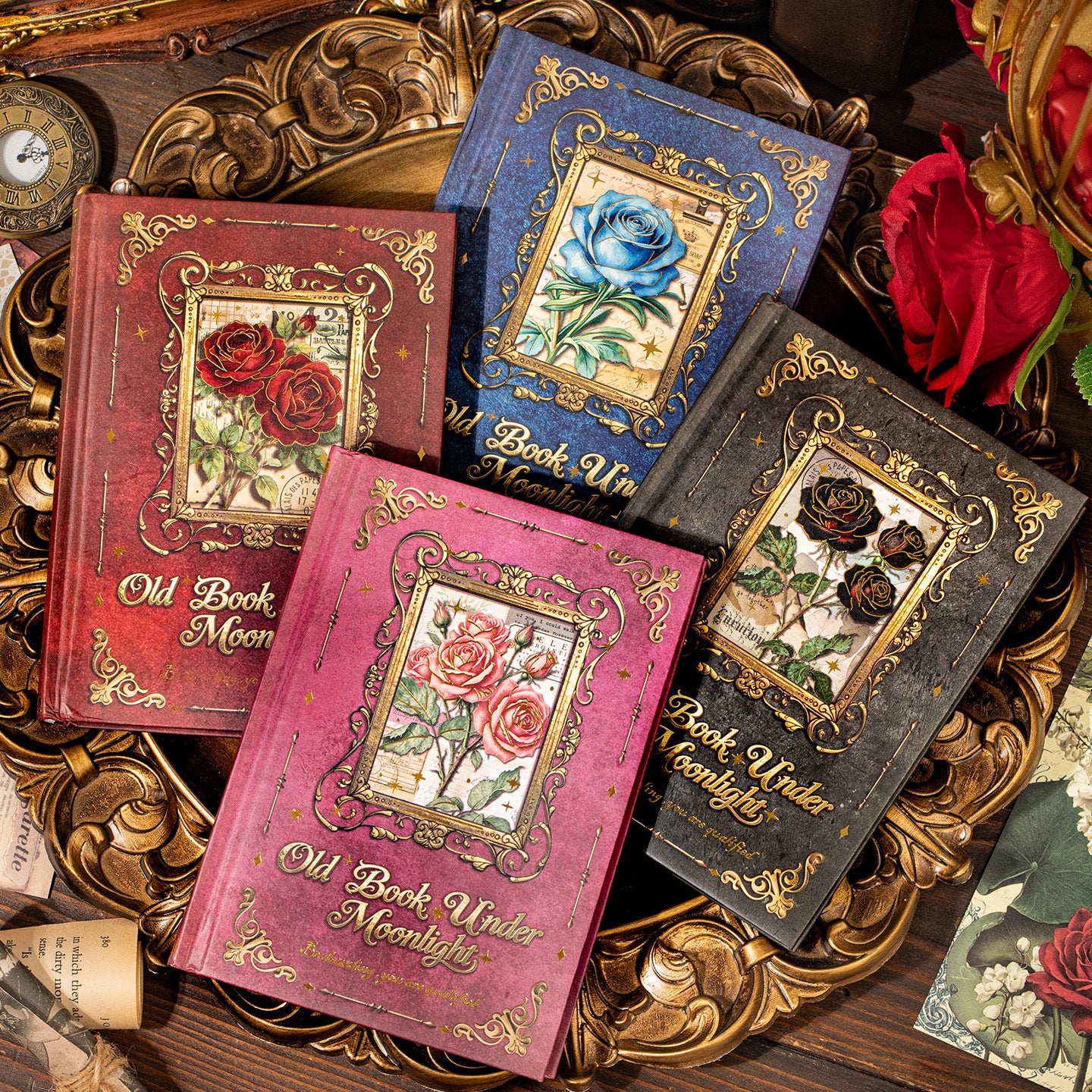 Vintage Rose Journal Notebook
