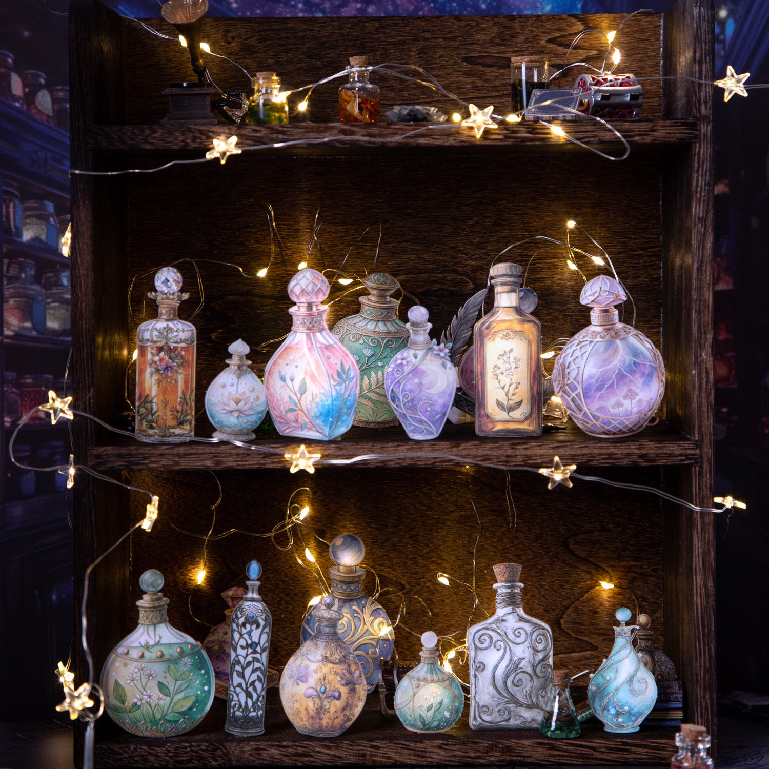 0715 Magic bottle PET sticker -15Pcs each pack