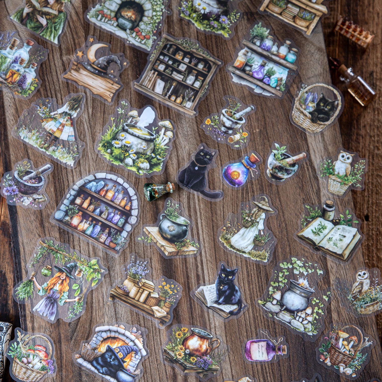 0723 Magic medicine shop PET sticker -15Pcs each pack