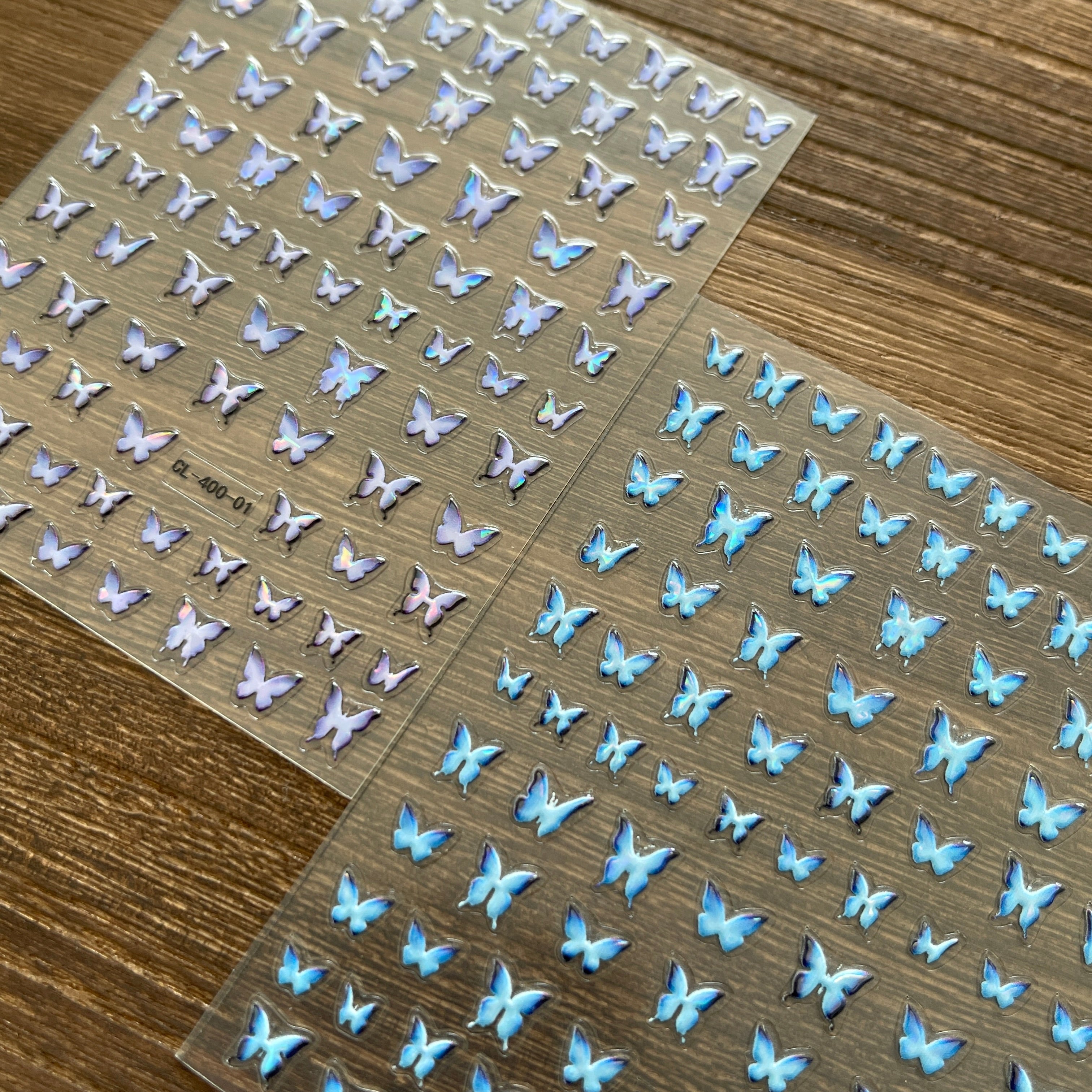 260112 M287- Butterfly Embossed Mini sticker 1 Pcs