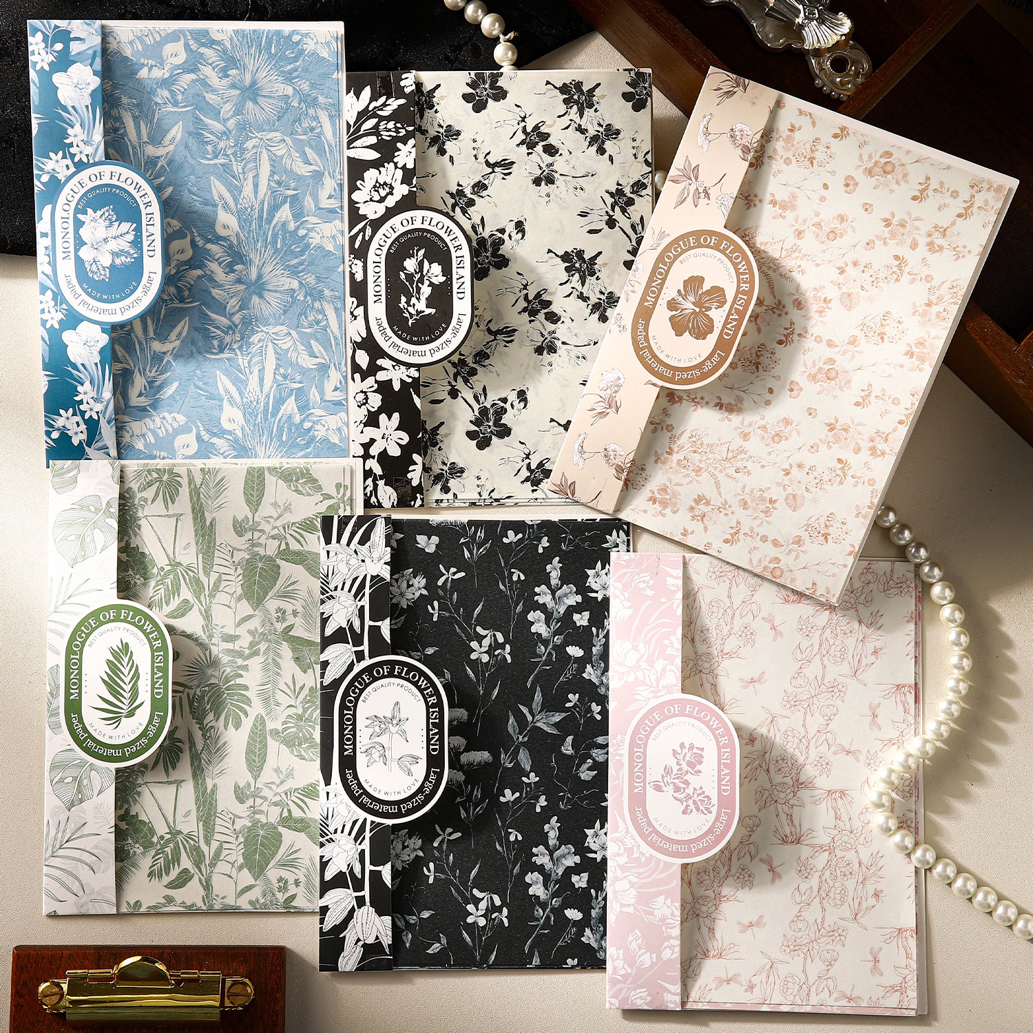 Flowers background Solid paper -10Pcs each pack