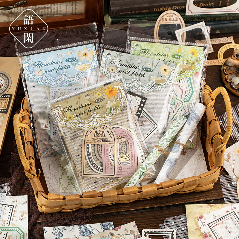 0408 Mountain and fields Series Paper -23Pcs each pack