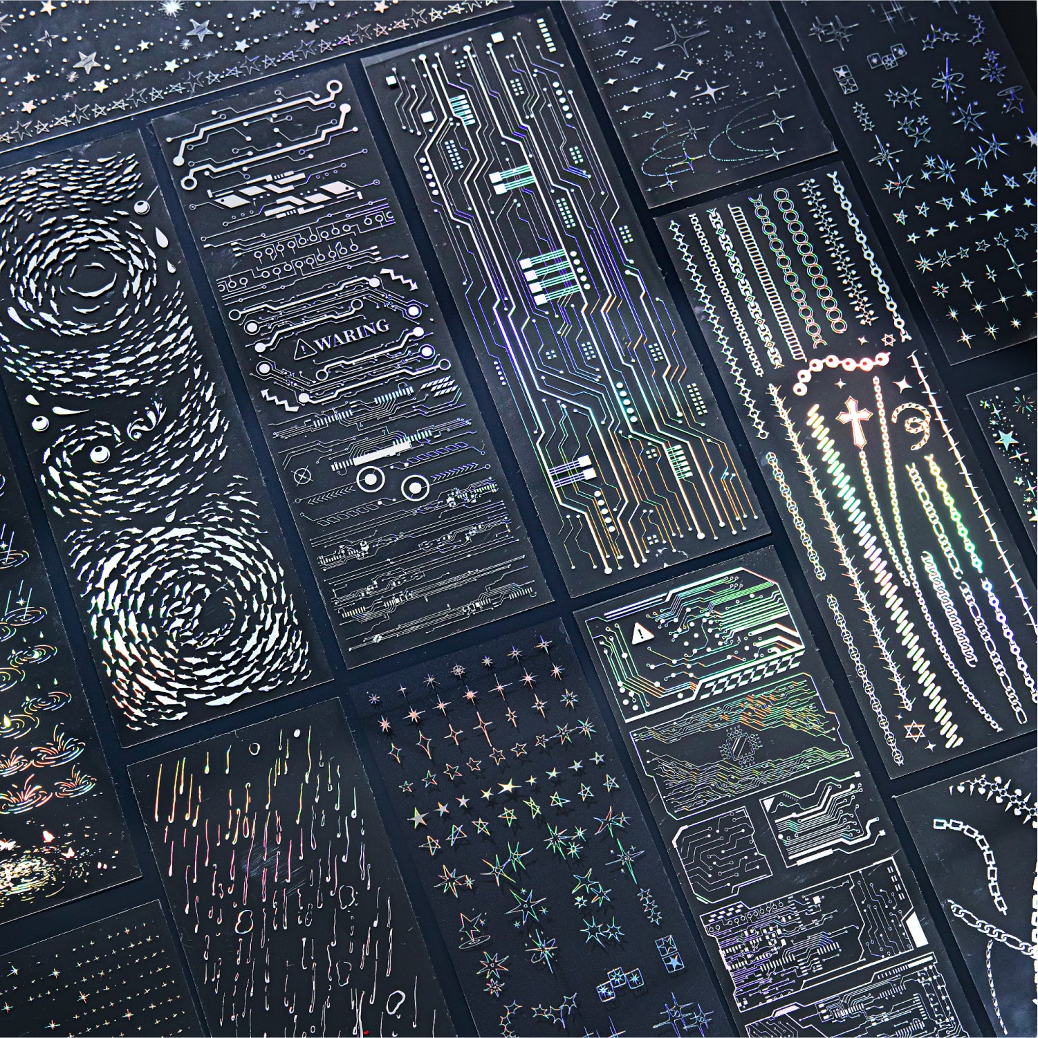 0920 Laser material PET sticker -3Pcs each pack