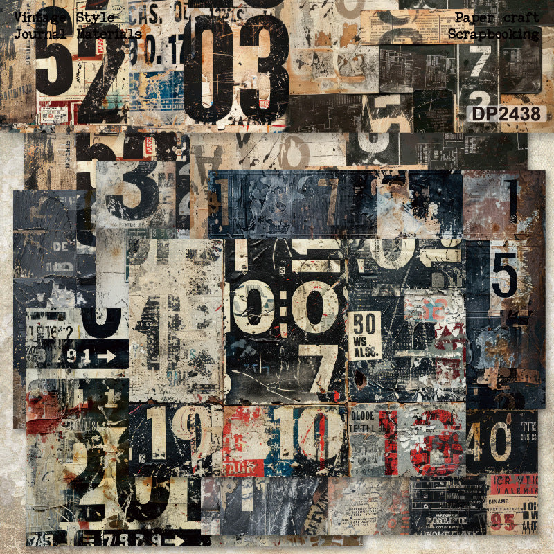 260319 A5 number background paper DP2438 -8Pcs each pack