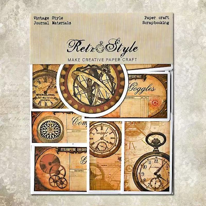 0606 Clock retro label sticker R3605 -30Pcs each pack