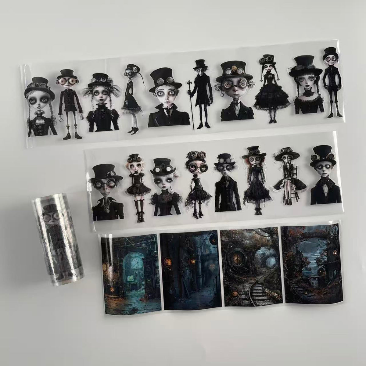 Steampunk Puppet Dolls Pre cut PET Tape (10cm Width)