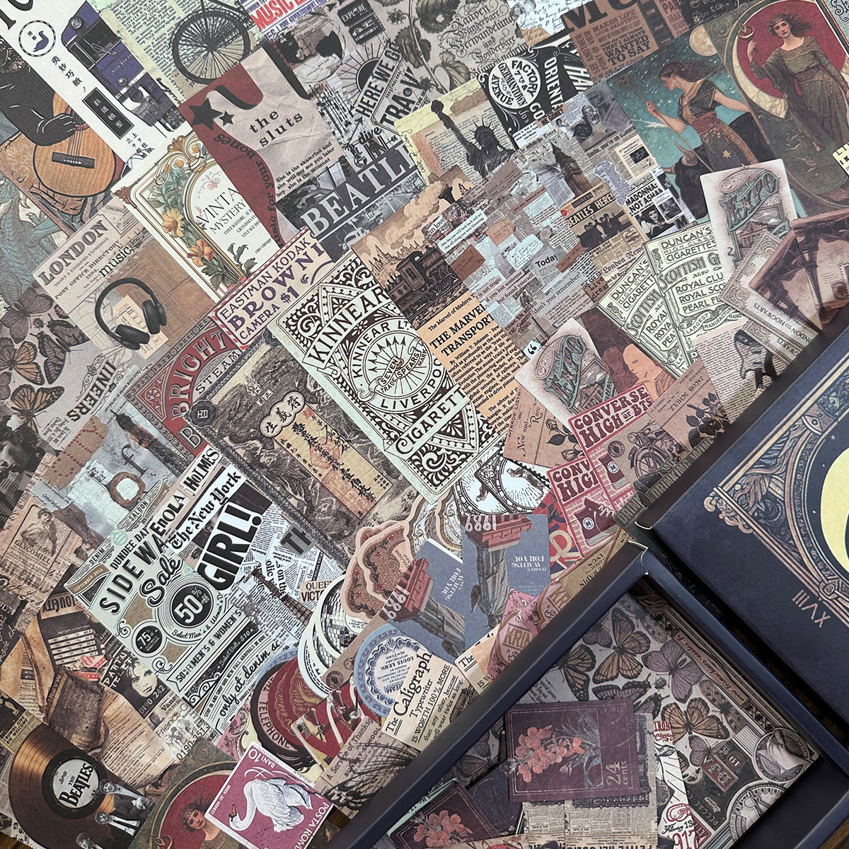 Vintage-Style Boxed Material Paper -200Pcs each pack