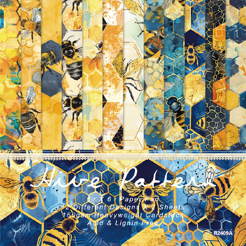 Hive pattern background paper R2409A -24Pcs each pack