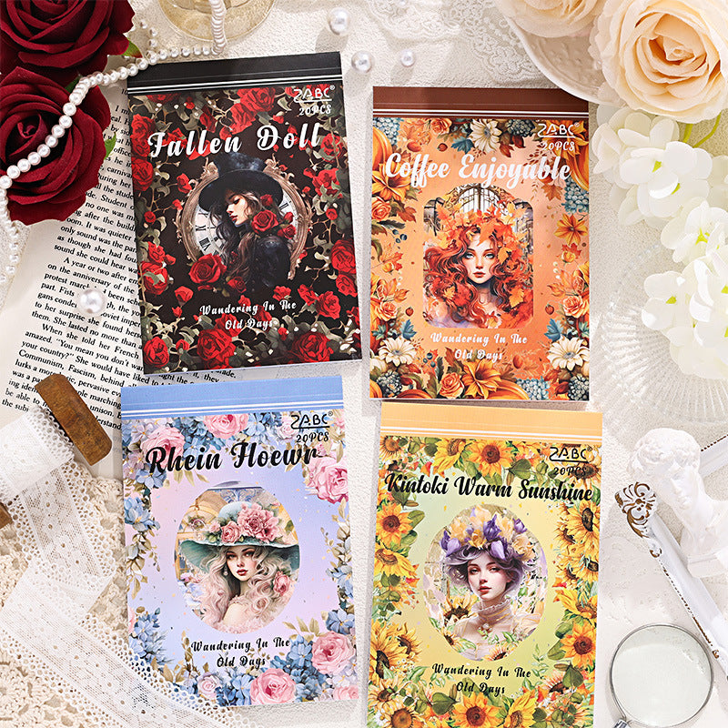 0324 Wandening in the old days Series Sticker -20Pcs each pack