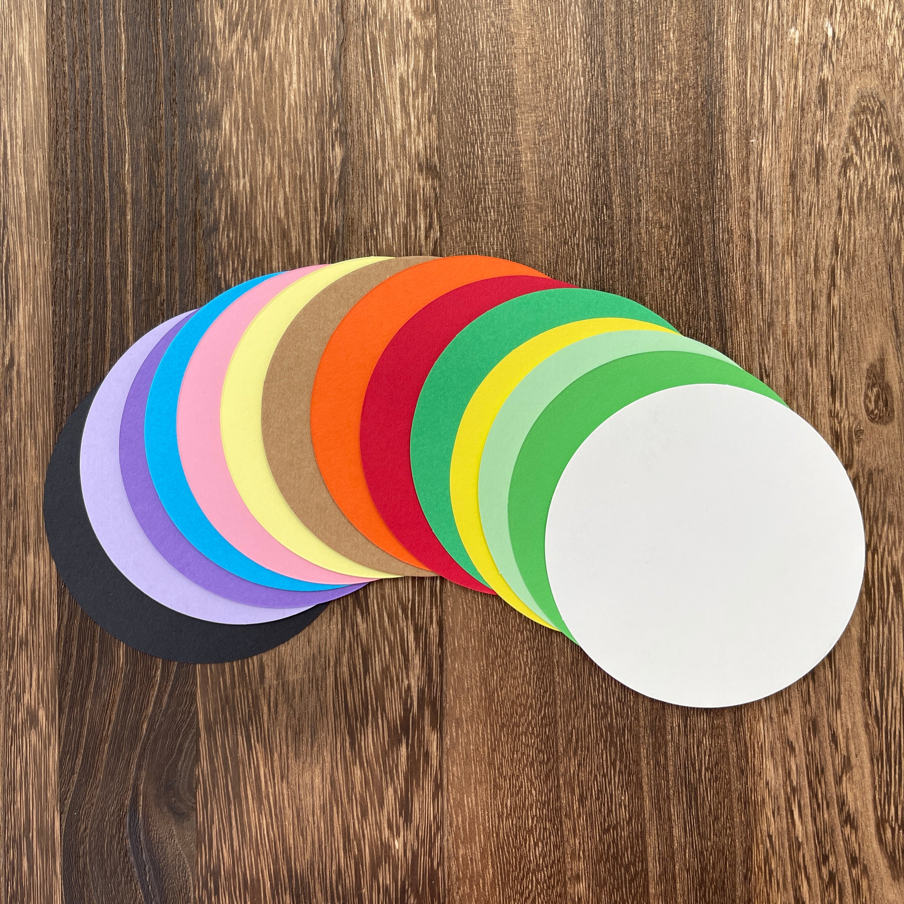 0725 Colored round cardboard Width 10 cm 1 pack 20pcs
