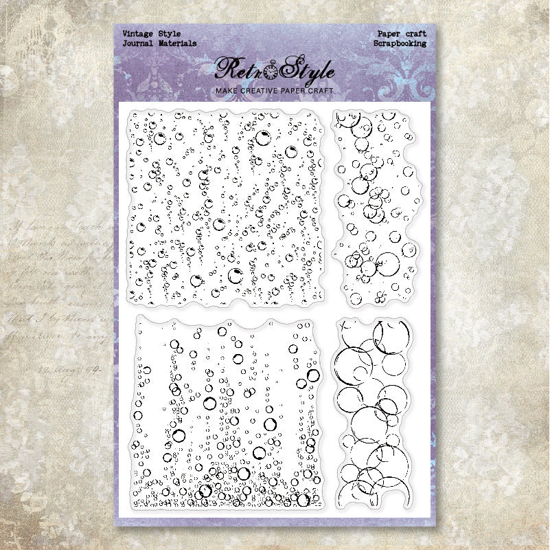 Vintage Bubble background Stamp (15 x 20 cm)